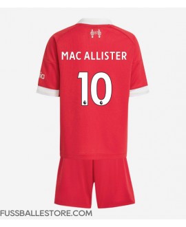 Günstige Liverpool Alexis Mac Allister #10 Heimtrikotsatz Kinder 2025-26 Kurzarm (+ Kurze Hosen)